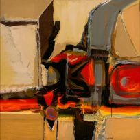 Sidney Goldblatt; Abstract Composition with Red and Black