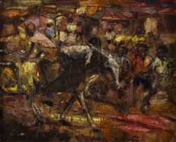 Ephraim Ngatane; A Township with Children and a Donkey