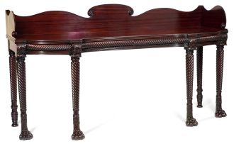 An Irish Regency mahogany serving table, circa 1820