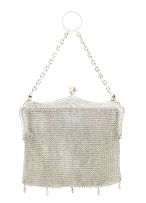 Silver evening bag, possibly Portuguese