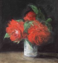 Paul Emsley; A Vase of Roses