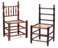A fruitwood tolletjies chair, 19th century