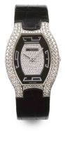 Lady's 18ct white gold and diamond-set wristwatch, 'Belugua' Tonneau, Ebel,