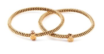 Pair of Indian gold bangles