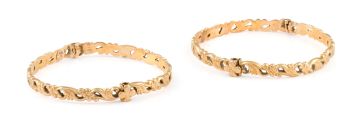 Two Indian gold bangles