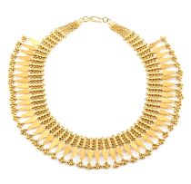 Indian gold fancy-link necklace