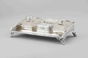 A late Victorian silver inkstand, Joseph Rogers & Sons, Sheffield, 1900