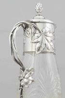 An electroplate-mounted cut-glass jug, Arthur Krupp, Berndorf, Austria, circa 1900