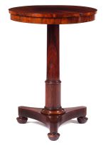 An early Victorian rosewood circular occasional table, circa 1840
