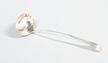 A William IV silver 'Old English' pattern soup ladle, London, 1835