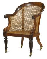 A William IV rosewood and caned bergère, circa 1835