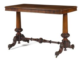 A Victorian rosewood library table
