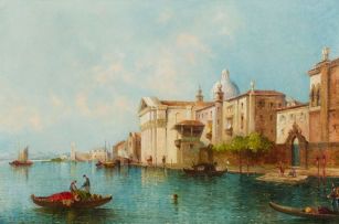 William Meadows; Off the Rialto, Venice; and Lord Byron's Palazzo, Venice, a pair