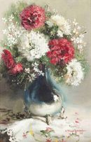 Mari Vermeulen-Breedt; Still Life with Carnations
