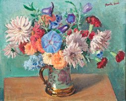 Alfred Neville Lewis; Still Life with Summer Flowers in a Jug