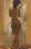 Clement Serneels; Nude in front of a Window