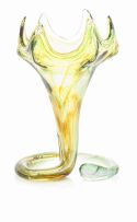 An AVeM flower-shaped glass vase, 1960s