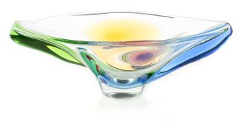 A Mstisov Glassworks 'Rhapsody' bowl, designed by František Zemek