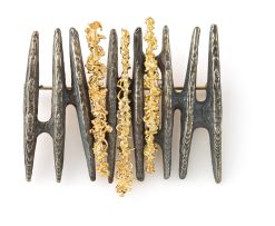 Gold and silver brooch, Erich Frey, 1970s