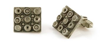 Pair of silver cufflinks, Erich Frey, 1970s