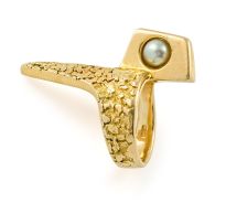 Gold and pearl ring, Erich Frey, 1970s