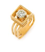 Diamond and gold ring, Erich Frey, 1970s