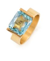 Gold and aquamarine ring, Erich Frey, 1960s