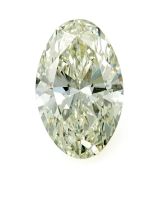 Unset oval-cut diamond
