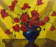 Maggie Laubser; Still Life with Poppies