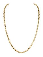 Fancy-link gold necklace