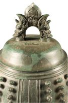Two Chinese bronze bells, made for the Japanese market, 16th/17th century