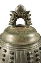 Two Chinese bronze bells, made for the Japanese market, 16th/17th century