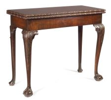 A George II mahogany gate-leg card table