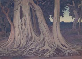 Jacob Hendrik Pierneef; Tree Trunks