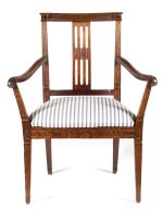 A Cape stinkwood Neo-classical armchair, early 19th century