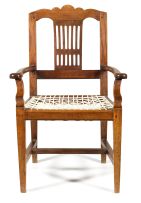 A Cape stinkwood and fruitwood Neo-classical armchair, 19th century