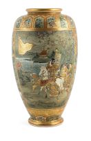 A Japanese Satsuma vase, by Unzan, Meiji Period, (1868-1912)