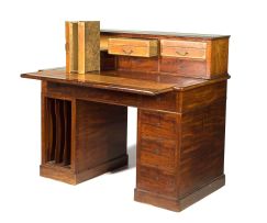 A mahogany pedestal desk, 19th century