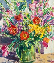 Gerhard Batha; Still Life with Flowers