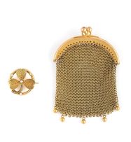 Gold mesh purse