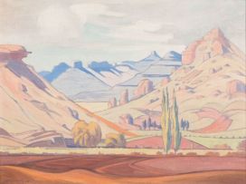 Jacob Hendrik Pierneef; Extensive Landscape, Eastern Freestate
