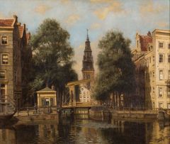 Tinus de Jongh; Canals, Amsterdam