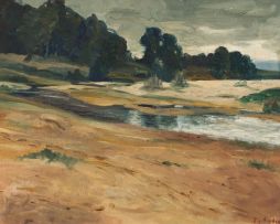 Piet van Heerden; River Landscape
