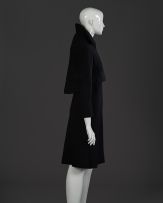 A black pure wool crepe cocktail dress and jacket