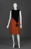 A black and russet dinner dress