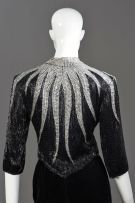 A heavily encrusted hand beaded evening jacket