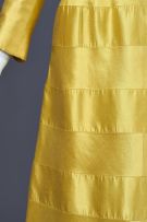 A citrus yellow pure silk zibeline gala gown and waist length jacket