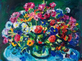 Gerhard Batha; Still Life with Spring Flowers