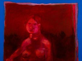 Robert Hodgins; Nude with Blue Eyes