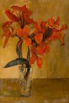 Frans Oerder; Still Life with Orange Orchids